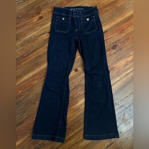 American Eagle Outfitters Dark Blue Bootcut with Front Patch Pockets